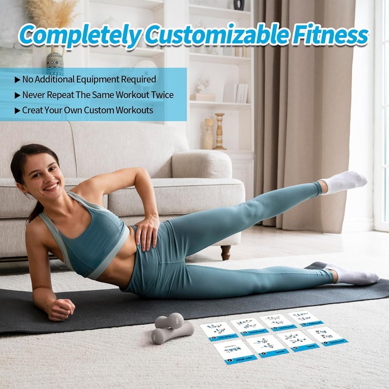 ELAORY Foam Roller Workout Cards, 62 Exercises Cards Deck Large Size 5" x 3.5" Fitness Cards for Women & Men, Beginner Fitness Guide to Training Exercises at Home or Gym - Image 5